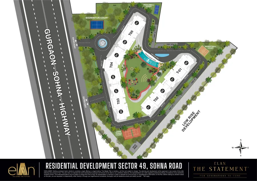 Site plan of Elan The Statement Sector 49 Gurgaon